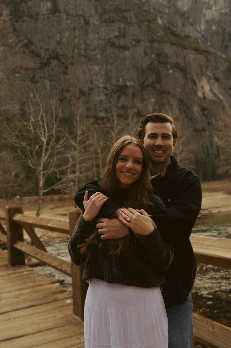 Emotional couple portrait with natural movement